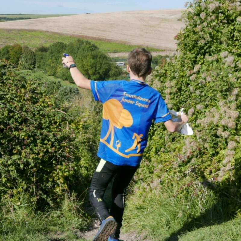 Heading down to the finish