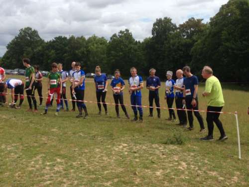 Waiting to start on the open men's and women's course