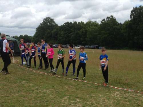 Junior relay teams get ready to start