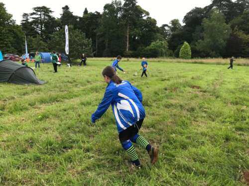 A game of badminton to warm up