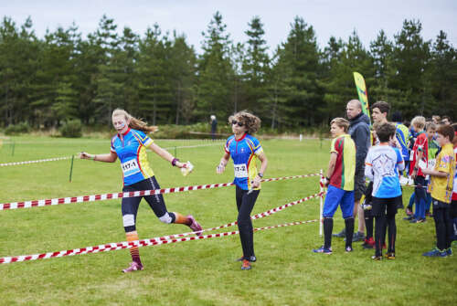 Heather completing the 1st leg