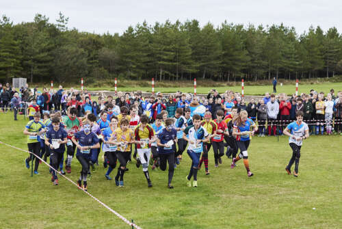 Heather setting off on the 1st leg